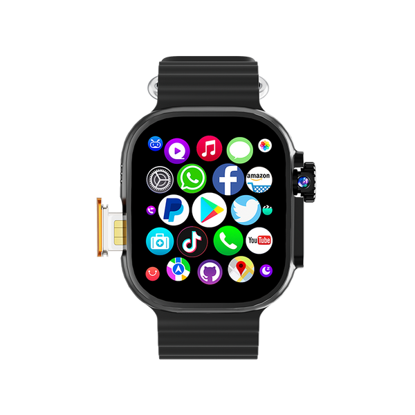 DaTeoy DW100 Pro+ Android Smartwatch - 2.04" AMOLED Display, Quad-Core Processor, 3+32 GB, Fingerpint Unlock, Camera, GPS, Heart Rate Monitor