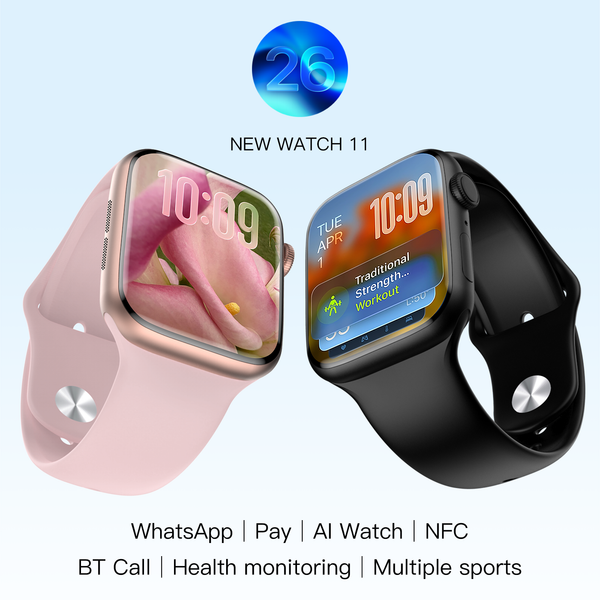 Microwear W11 Pro – AMOLED Smartwatch with Whatsapp, Wireless Charging, AI Dial, Health Monitoring & GPS Sports Mode, 3ATM Waterproof