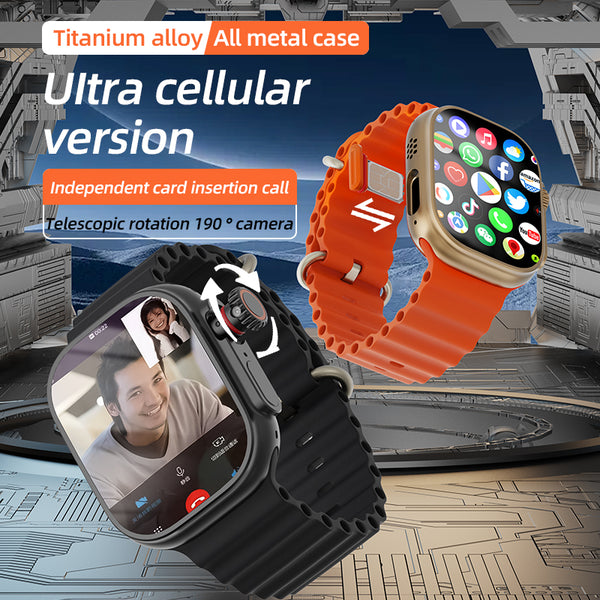 DaTeoy CD10 S9 Ultra 2 Android Smartwatch- Titanium alloy case with Camera, 4G Network, AMOLED Screen