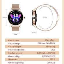 DaTeoy NX23Pro Smart Watch for Women - 1.27'' HD Screen, Bluetooth Calling, Heart Rate, Blood Oxygen & Blood Pressure Monitoring, Waterproof, Fitness Tracker with Multiple Sport Modes, Rose Gold/Silver