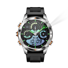 DATEOY KT80 Smartwatch with Strong Flashlight – 1.46” HD Display, Heart Rate & SpO2 Monitoring, 515mAh Battery, IPX8 Waterproof