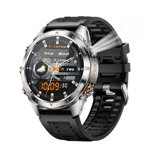 DATEOY KT80 Smartwatch with Strong Flashlight – 1.46” HD Display, Heart Rate & SpO2 Monitoring, 515mAh Battery, IPX8 Waterproof