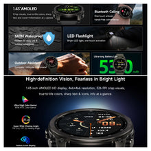 DATEOY TITAN-X Tactical Pro Smartwatch | Rugged Outdoor Watch with AMOLED, Bluetooth Calling & 100+ Sports Modes