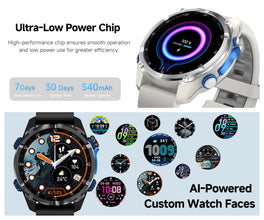 DATEOY TerraX Pro | Premium Outdoor GPS Smartwatch | AMOLED Display, Bluetooth Call & Multi-Sport Tracking