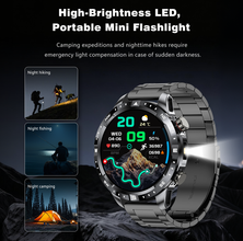 DATEOY TrailMax™ X1 Outdoor Smart Watch with LED Flashlight, Compass & 20-Day Battery