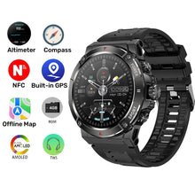 Dateoy K-Rex Ultra Smartwatch - Built-in GPS | Barometric Altimeter & Compass | 4G Memory | Offline Maps | Local Music | AMOLED Display | IP68 Waterproof | Bluetooth Calling | Multi-Sport Modes