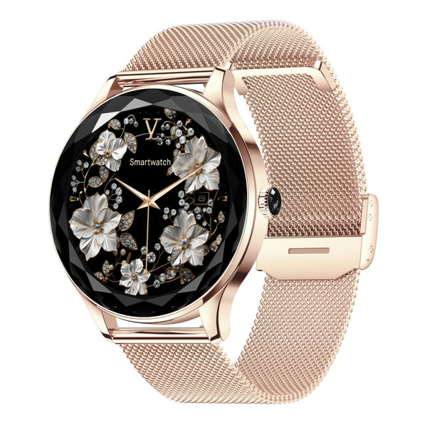 DaTeoy NX23Pro Smart Watch for Women - 1.27'' HD Screen, Bluetooth Calling, Heart Rate, Blood Oxygen & Blood Pressure Monitoring, Waterproof, Fitness Tracker with Multiple Sport Modes, Rose Gold/Silver